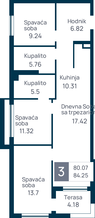 3 soban stan, №25, sprat 4